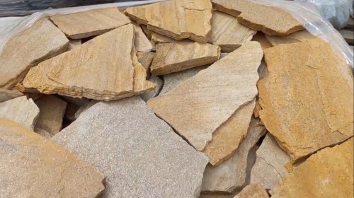 Плитняк златолит жёлтый для цоколя купить в Заводоуковске